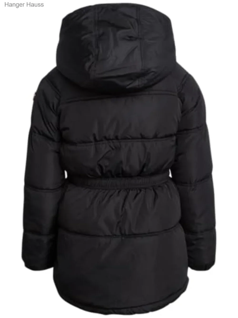 Girls Quilted Puffer Jacket Sherpa-Lined Belted Winter Coat Wind Resistant